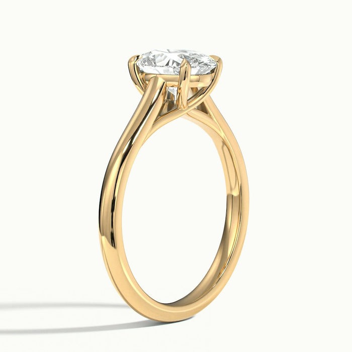 Vixen Oval Temple Moissanite Engagement Ring